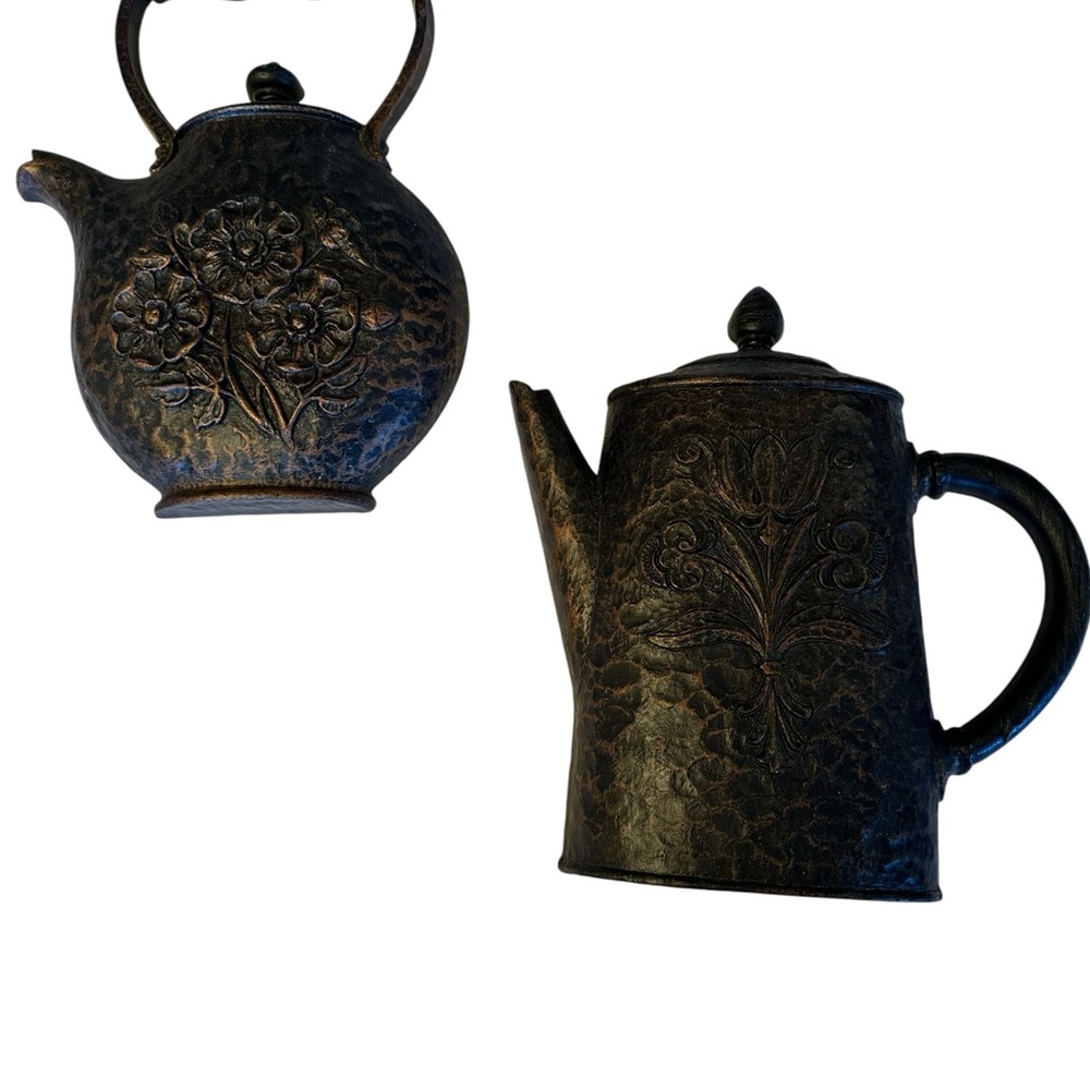 Vintage Homco Teapot Wall Plaque Set